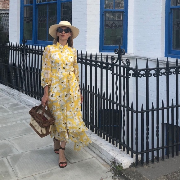 Banana Republic Yellow Floral Maxi Dress - Picture 2 of 4